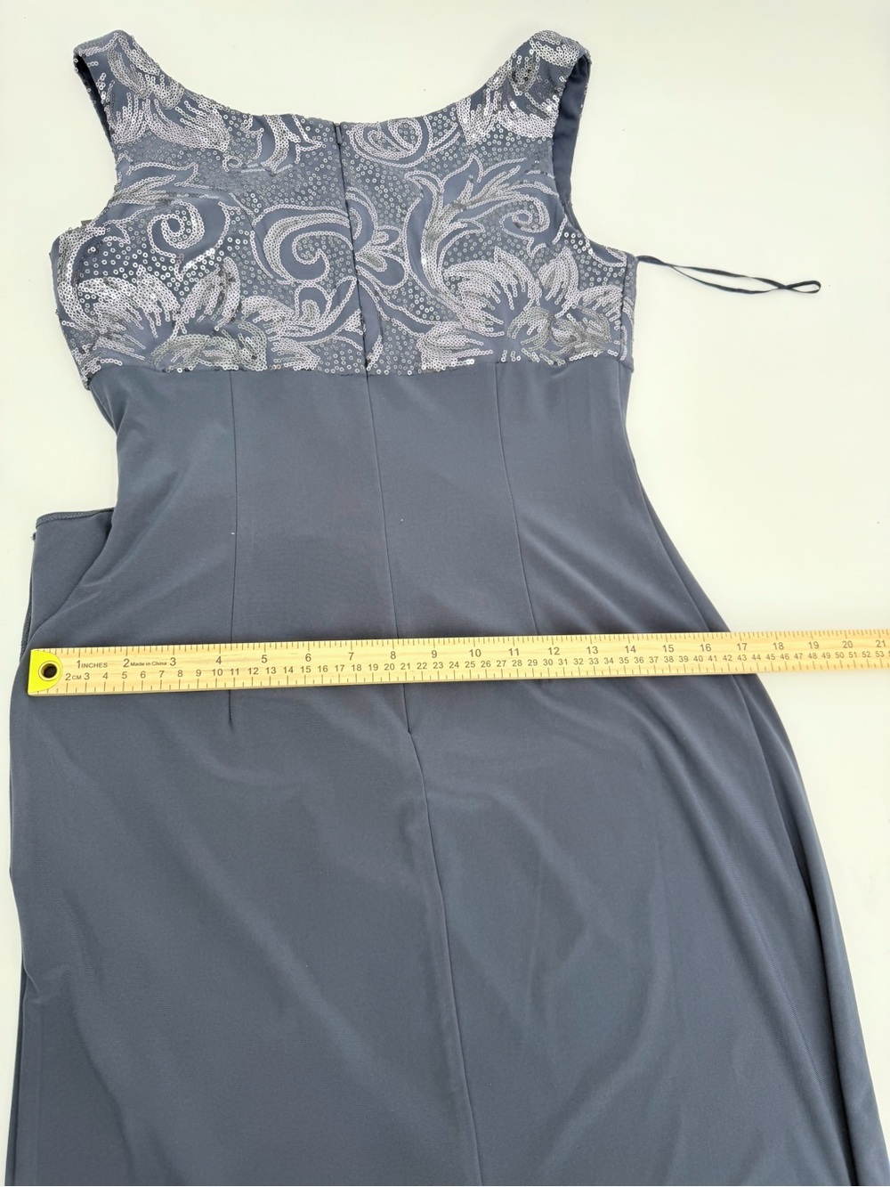 Alex Evenings Jacket Dress Womens 6P Petite 2 Pc Set Blue-gray Sparkle Cocktail - Picture 10 of 14